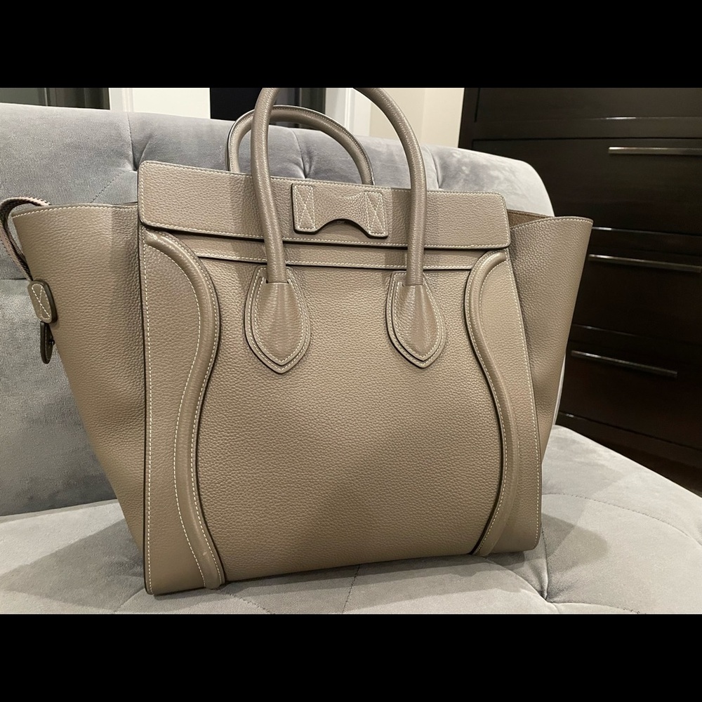 Celine Mini Luggage Bag in Souris ( ~grey taupe)
